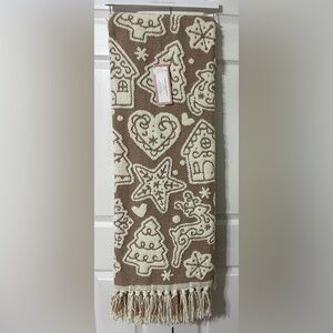 Cupcakes And Cashmere Gingerbread Cookie Throw Blanket Christmas 50”X70” NEW